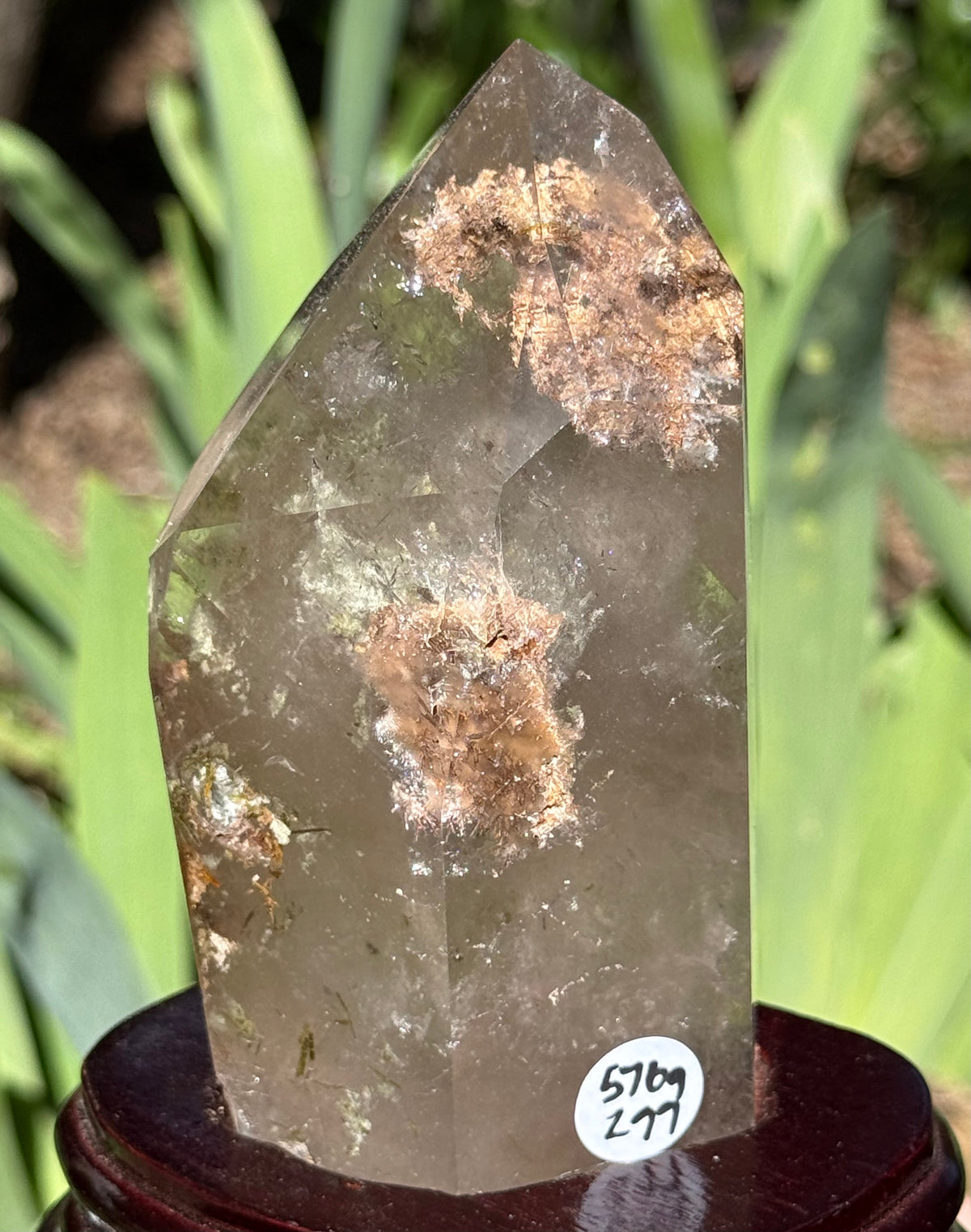 Garden Quartz Towers in custom light base