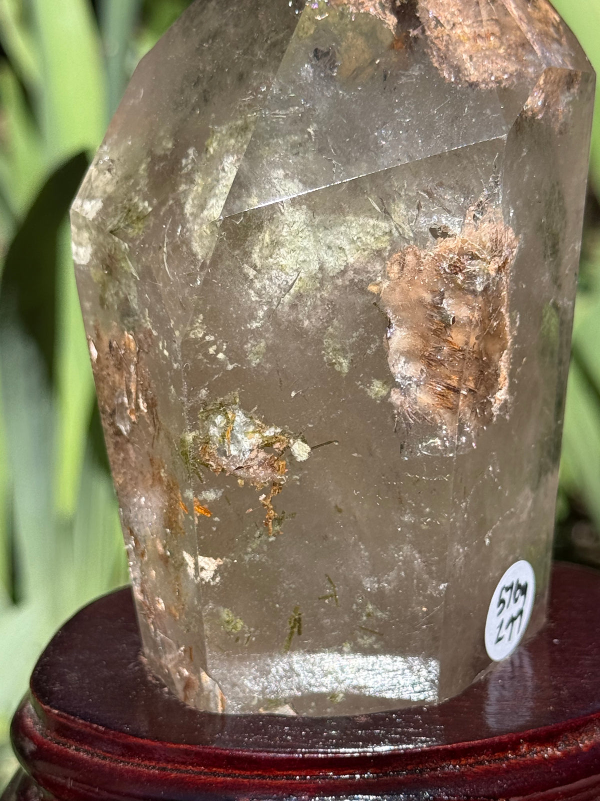 Garden Quartz Towers in custom light base