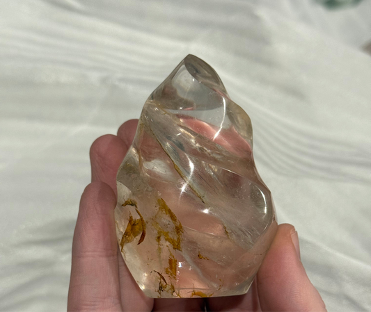 Clear Quartz/Golden Healer Flame
