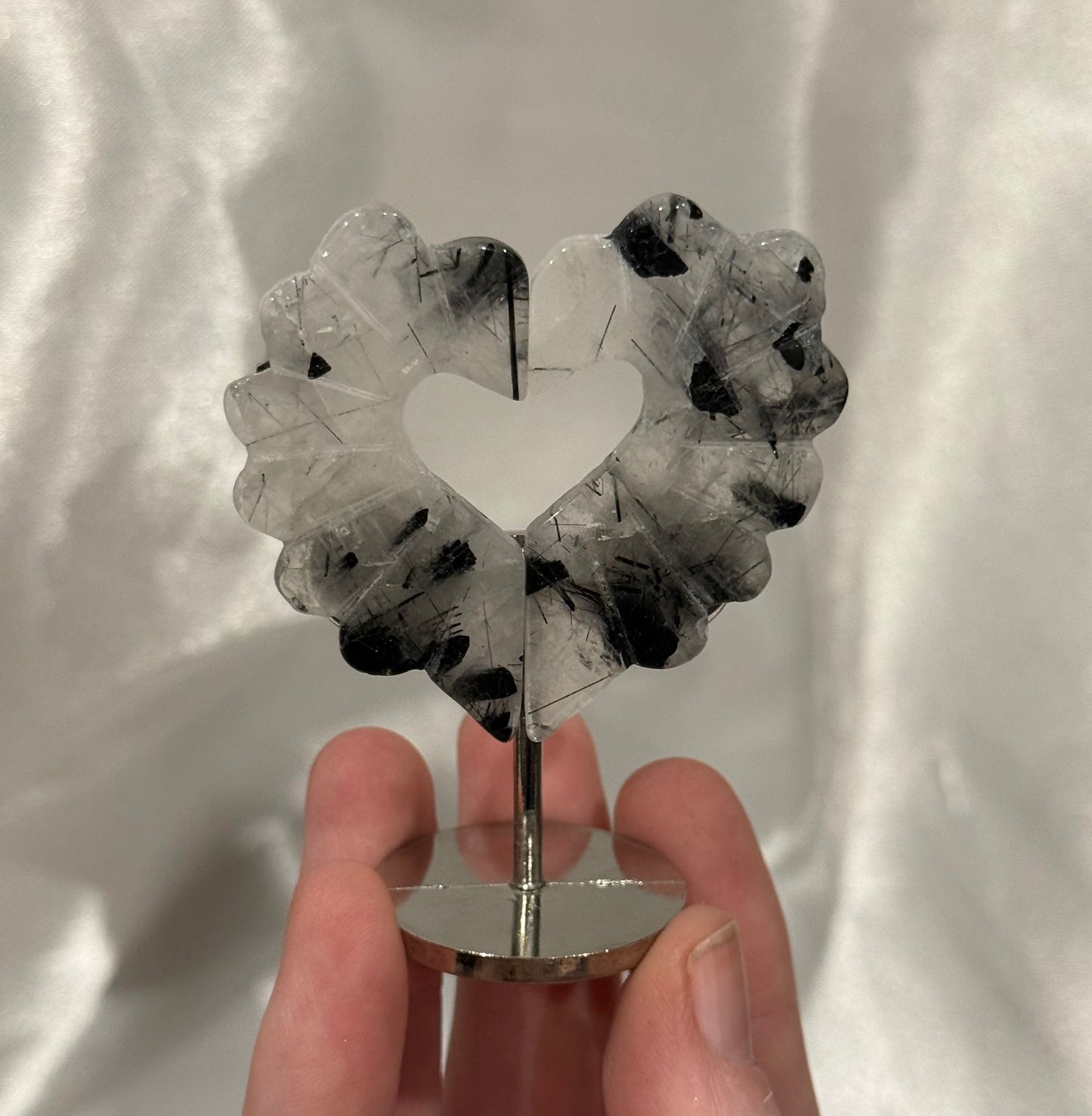 6.5cm Heart Wings on Stand