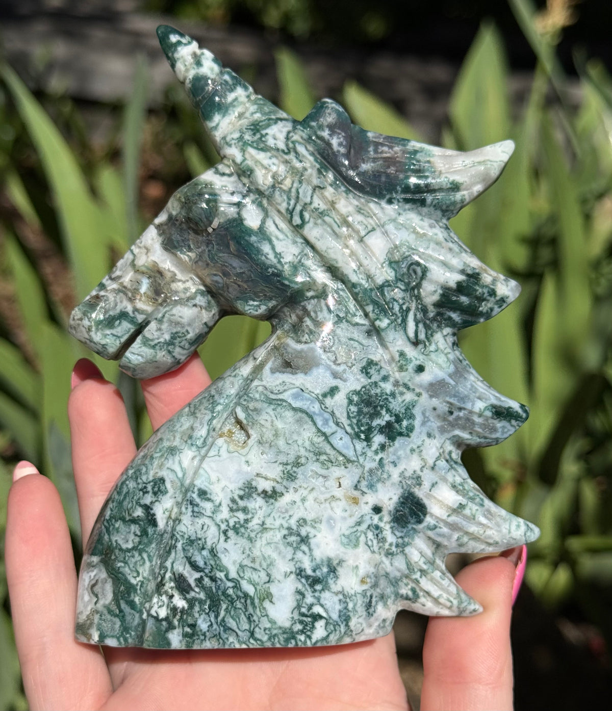 Moss Agate Unicorn
