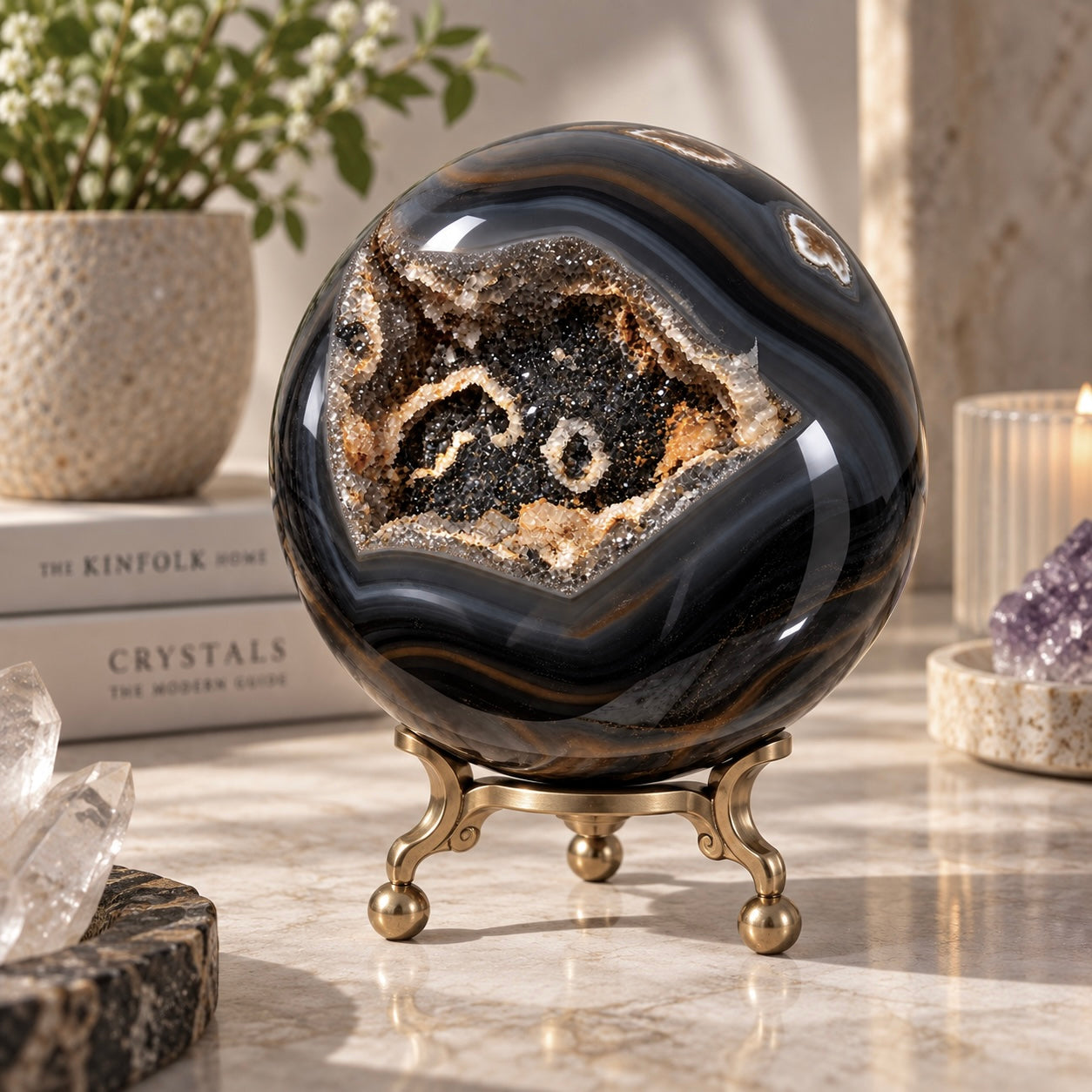 Volcano Agate Sphere