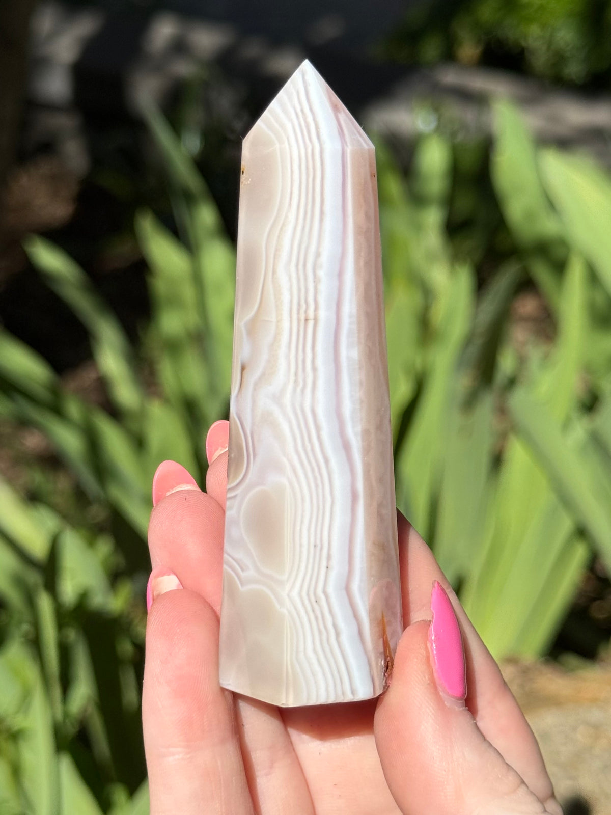Pink Jelly Agate Points