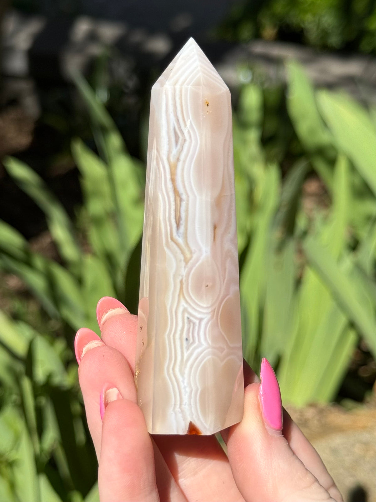 Pink Jelly Agate Points