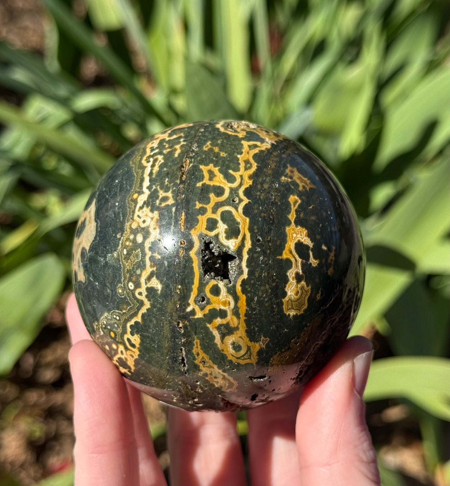 Orbital Ocean Jasper Spheres