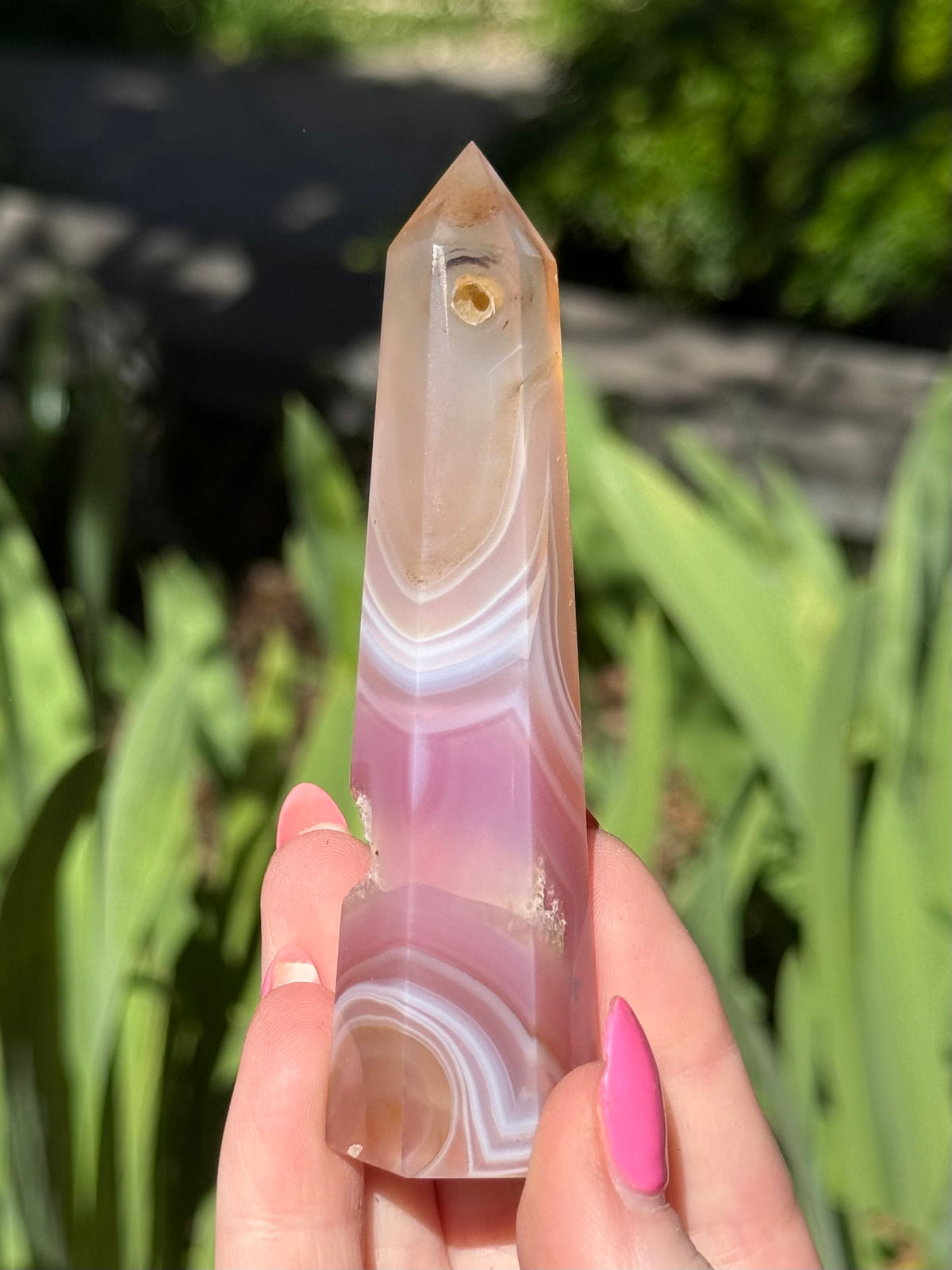 Pink Jelly Agate Points