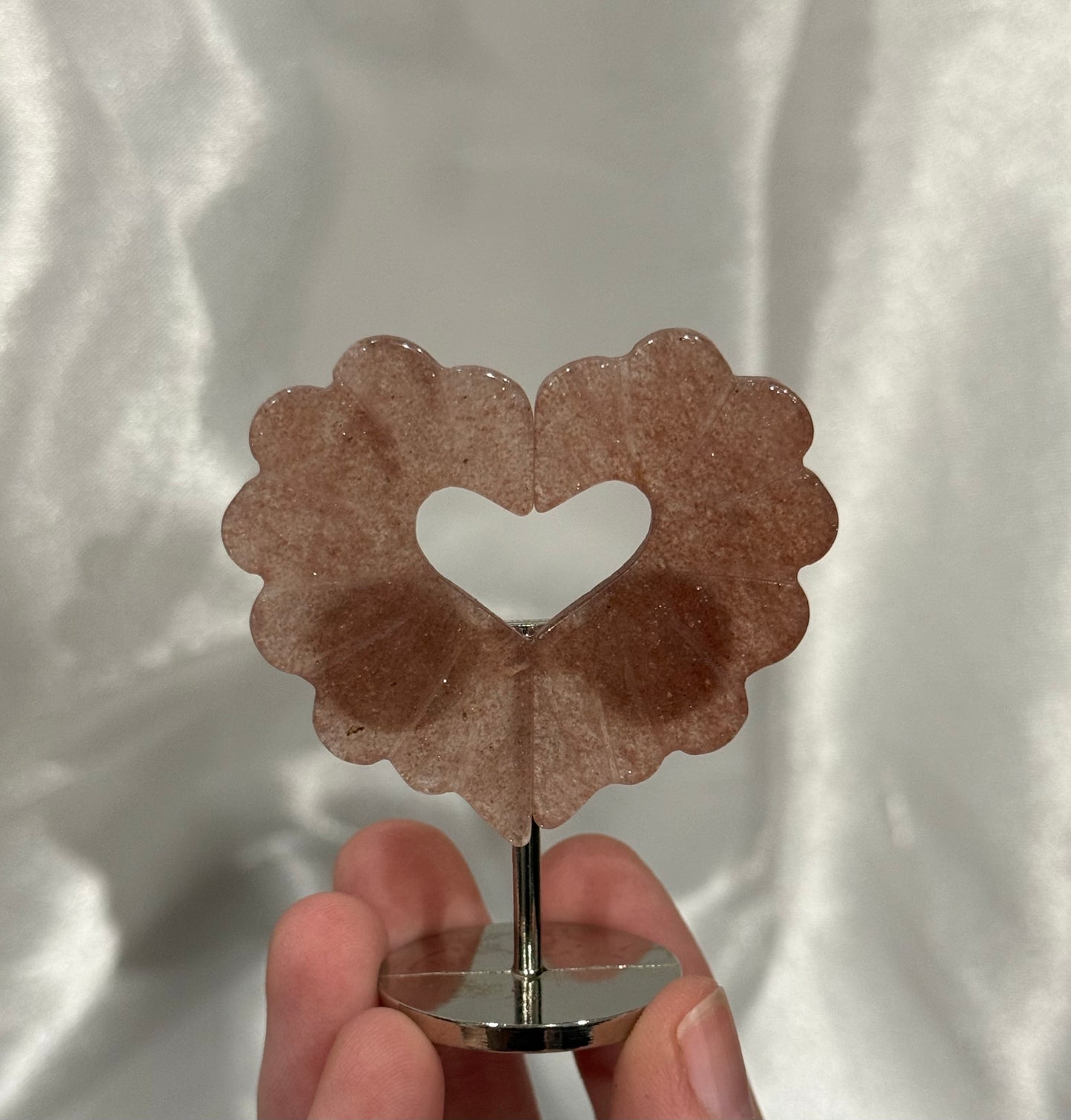6.5cm Heart Wings on Stand