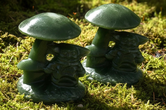 Green Jade Grogu with Mushroom