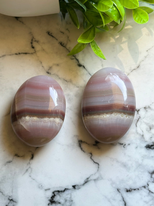 SALE! Pink Banded Calcite Palmstone