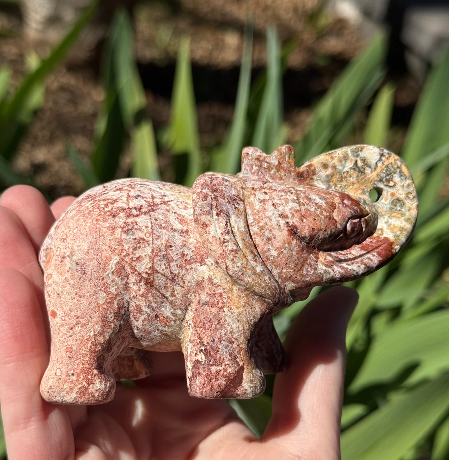 Leopard Skin Jasper Elephant