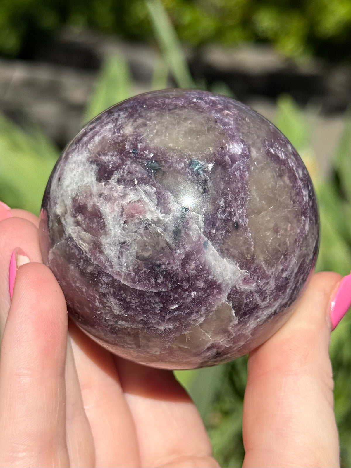 Unicorn Stone with Aquamarine Sphere