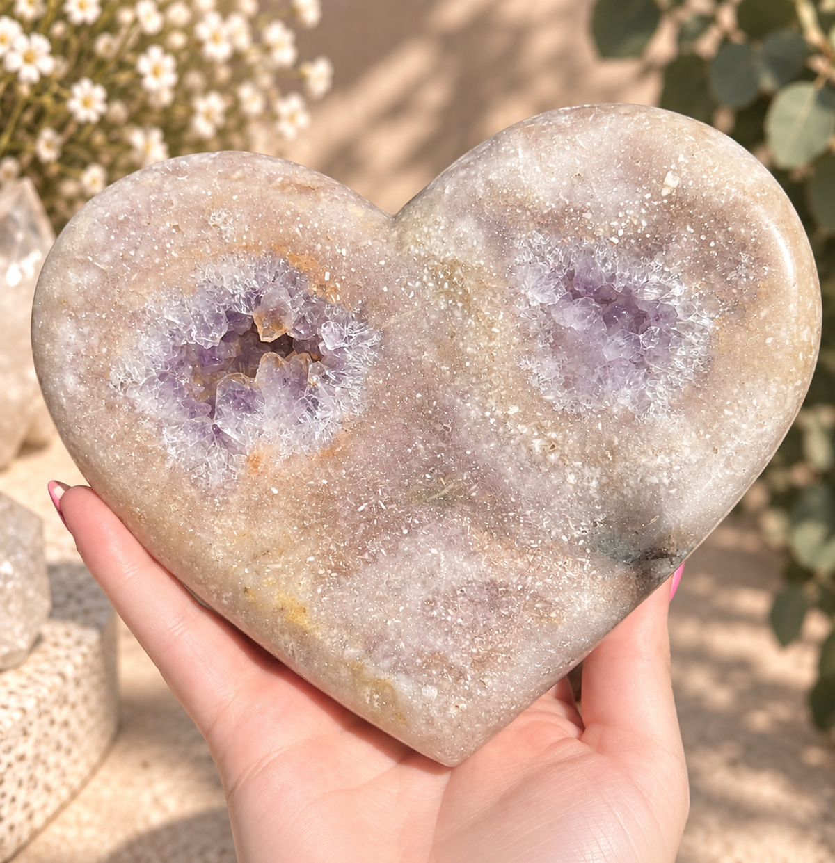 Pink Amethyst Heart