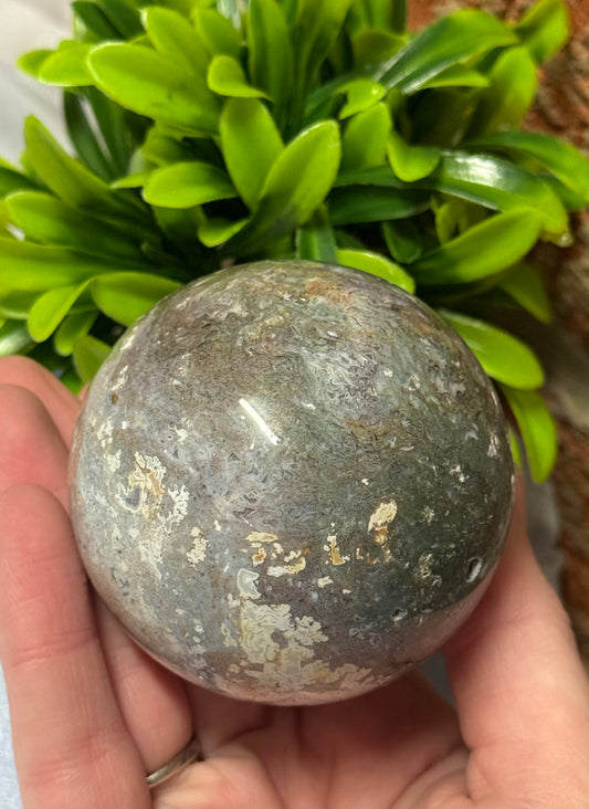 Moss/Ocean Jasper Mix Sphere